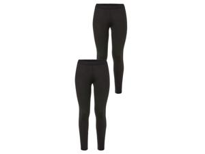 esmara 2 paar dames leggings (Zwart, XS (32/34))