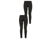 esmara 2 paar dames leggings (Zwart, XS (32/34))