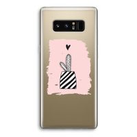 Zwart-wit cactus: Samsung Galaxy Note 8 Transparant Hoesje