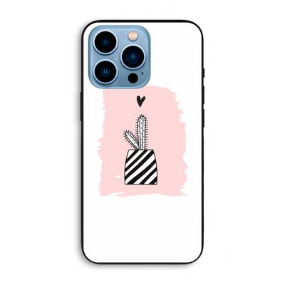 Zwart-wit cactus: iPhone 13 Pro Max Biologisch afbreekbaar hoesje