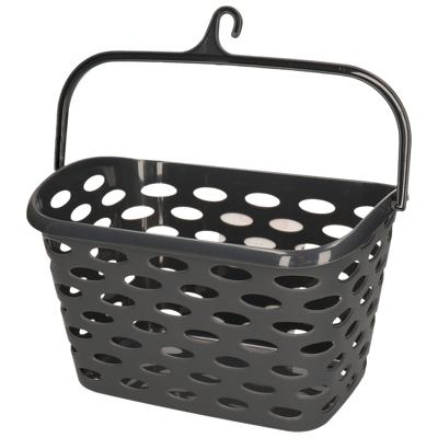 Plasticforte Wasknijpersmandje - ophangen - 26x15x21 cm - zwart - kunststof
