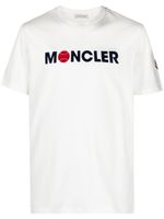 Moncler t-shirt en coton à logo floqué - Blanc - thumbnail