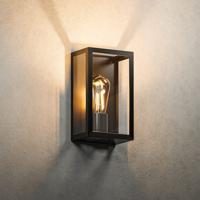 Stella dimbare LED wandlamp - excl. E27 lichtbron - Max. 60 watt - IP44 - Zwart - 3 jaar garantie - Voor binnen en buiten - Klassiek - Wandlantaarn