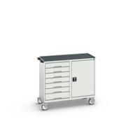 Bott Verso Mobiele Kast | 1050x600x980mm | 7 Laden | 1 Deur | Top Tray | RAL 7035 - 16927128.16