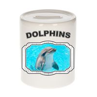 Dieren dolfijn spaarpot - dolphins/ dolfijnen spaarpotten kinderen 9 cm