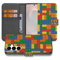 Samsung Galaxy S25 FE Hoesje Blokken Design Met 3 Pasjes Kleurrijk