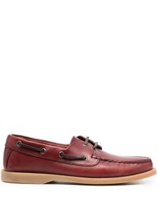 Scarosso chaussures bateau Joan en cuir - Rouge