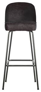 BePureHome Barkruk 'Vogue' (zithoogte 80cm), Leder, kleur Zwart