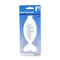 Bad/water/zwembad thermometer Fish - kunststof - 15 x 5 cm - wit - drijvend - thumbnail