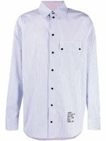 Helmut Lang chemise rayée à manches longues - Bleu - thumbnail