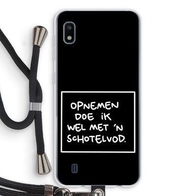 Schotelvod: Samsung Galaxy A10 Transparant Hoesje met koord