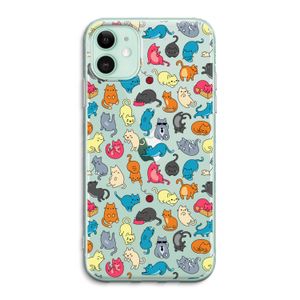 Kleurrijke katten: iPhone 11 Transparant Hoesje