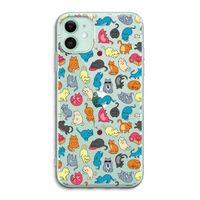 Kleurrijke katten: iPhone 11 Transparant Hoesje