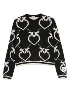 Pinko Kids pull à logo en intarsia - Noir