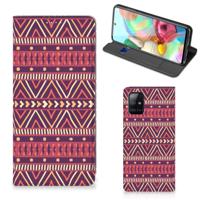 Samsung Galaxy A71 | Hoesje met Magneet | Aztec Paars Samsung Galaxy A71 | Hoesje met Magneet | Aztec Paars