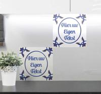 Delfts Blauw tegelsticker personaliseerbaar