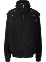 Walter Van Beirendonck veste zippée à capuche - Noir
