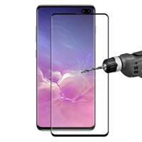ENKAY Hat-Prins 0 26 mm 9H 3D gebogen oppervlak Full Screen Cover hete buigende getemperd kleurenfilm voor Galaxy S10+(Black)