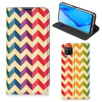 Huawei P40 Lite | Hoesje met Magneet | Zigzag Multi Color