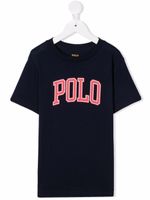 POLO RALPH LAUREN KIDS t-shirt à logo imprimé - Bleu