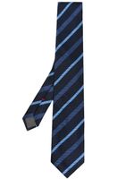 Brunello Cucinelli cravate Regimental rayée en soie - Bleu