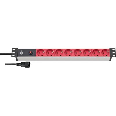 Brennenstuhl 1390007118 Stekkerdoos 19 inch Zwart, Zilver Apparaatstekker C13/C14 1 stuk(s)