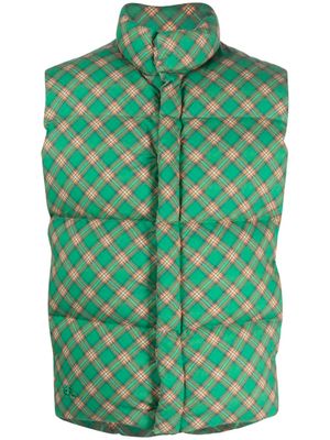 ERL gilet matelassé à carreaux - Vert
