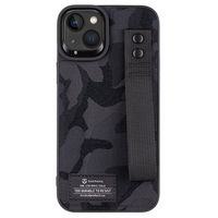 Tactical Camo Troop iPhone 14 Plus Hybride Hoesje - Zwart