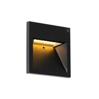 QAZQA Moderne inbouw wandlamp zwart incl. LED - Gem 2