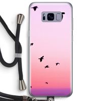 Fly away: Samsung Galaxy S8 Plus Transparant Hoesje met koord