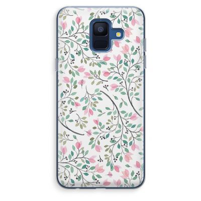 Sierlijke bloemen: Samsung Galaxy A6 (2018) Transparant Hoesje