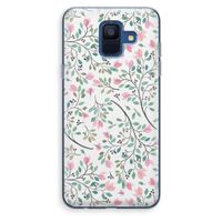 Sierlijke bloemen: Samsung Galaxy A6 (2018) Transparant Hoesje