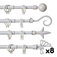 Stang voor Gordijnen Gift Decor Uitschuifbaar 170 - 320 cm (8 Stuks)