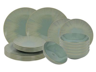 Cookinglife Serviesset Coastal Lines Seagrass Green 18-Delig