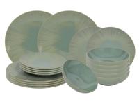 Cookinglife Serviesset Coastal Lines Seagrass Green 18-Delig Cookinglife Serviesset Coastal Lines Seagrass Green 18-Delig