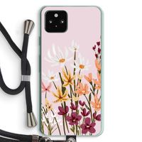 Painted wildflowers: Pixel 5a 5G Transparant Hoesje met koord