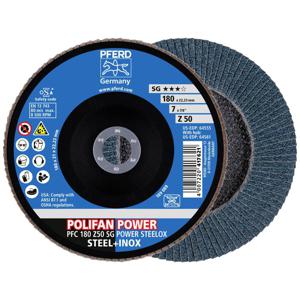 PFERD 67785186 PFC 180 Z50 SG POWER STEELOX Lamellenschuurschijf Diameter 180 mm Boordiameter 22.23 mm 10 stuk(s)