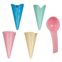 Toi-Toys Play out strandset ijsjes met 4 hoorntjes en schep