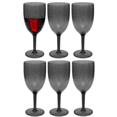 Wijnglazen Estiva - 6x - transparant - onbreekbaar kunststof - 350 ml
