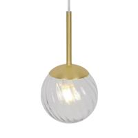 Hanglamp glas messing met glazen kap & E14 fitting Nordlux &apos;Chisell 15&apos;