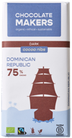 Chocolatemakers Reep tres hombres 75% puur met cacaonibs bio 80 Gram
