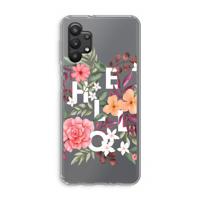 Hello in flowers: Samsung Galaxy A32 5G Transparant Hoesje