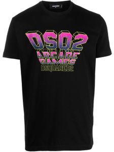 DSQUARED2 t-shirt en coton à imprimé graphique - Noir