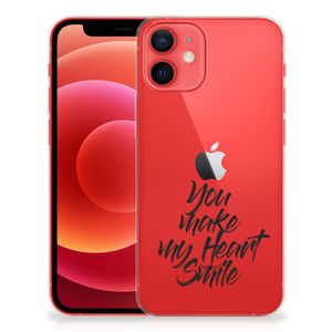 iPhone 12 Mini Siliconen hoesje met naam Heart Smile