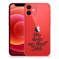 iPhone 12 Mini Siliconen hoesje met naam Heart Smile - thumbnail