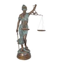 A BRONZE SCULPTURE OF LADY JUSTICE A BRONZE SCULPTURE OF LADY JUSTICE