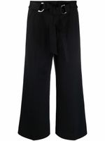 Lauren Ralph Lauren pantalon ample court à taille ceinturée - Noir