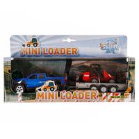 Kids Globe terreinwagen met aanhanger en shovel, 30cm Kids Globe terreinwagen met aanhanger en shovel, 30cm