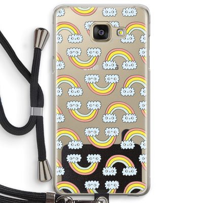 Regenboog: Samsung Galaxy A5 (2016) Transparant Hoesje met koord