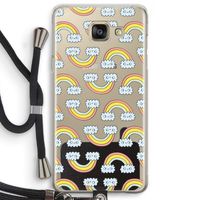 Regenboog: Samsung Galaxy A5 (2016) Transparant Hoesje met koord
